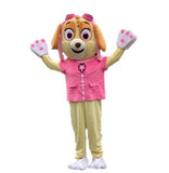Mascottepak roze hond