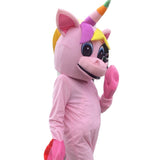 Mascottepak roze unicorn